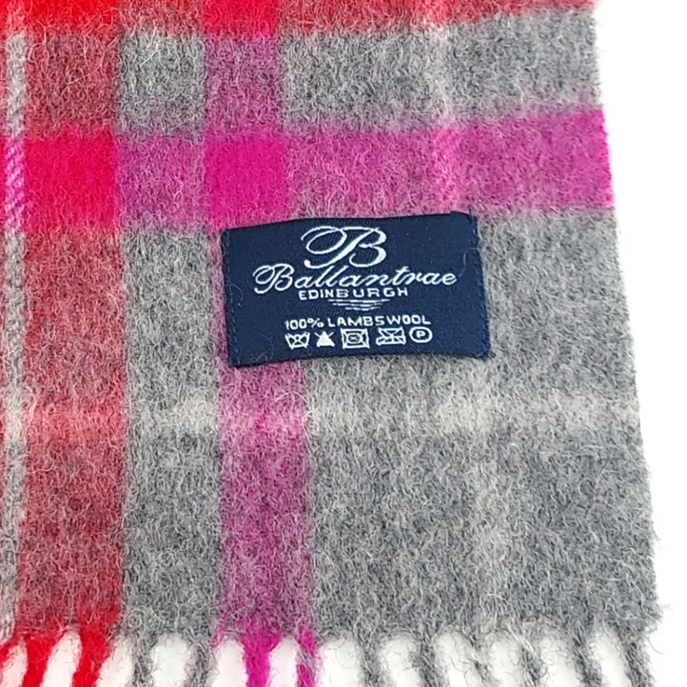 Lambswool Ballantrae Scotland Plaid Soft Scarf